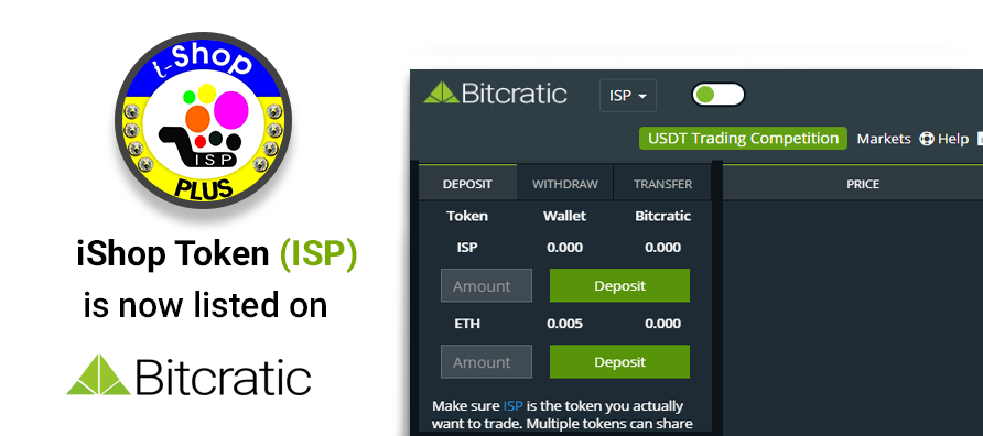 bitcratic's tweet photo. iShop Token (ISP) @ISTokens is now listed on #Bitcratic 
https://t.co/oV9B73vKI8
Start Your Trading Now. https://t.co/x6QYiGQQxo