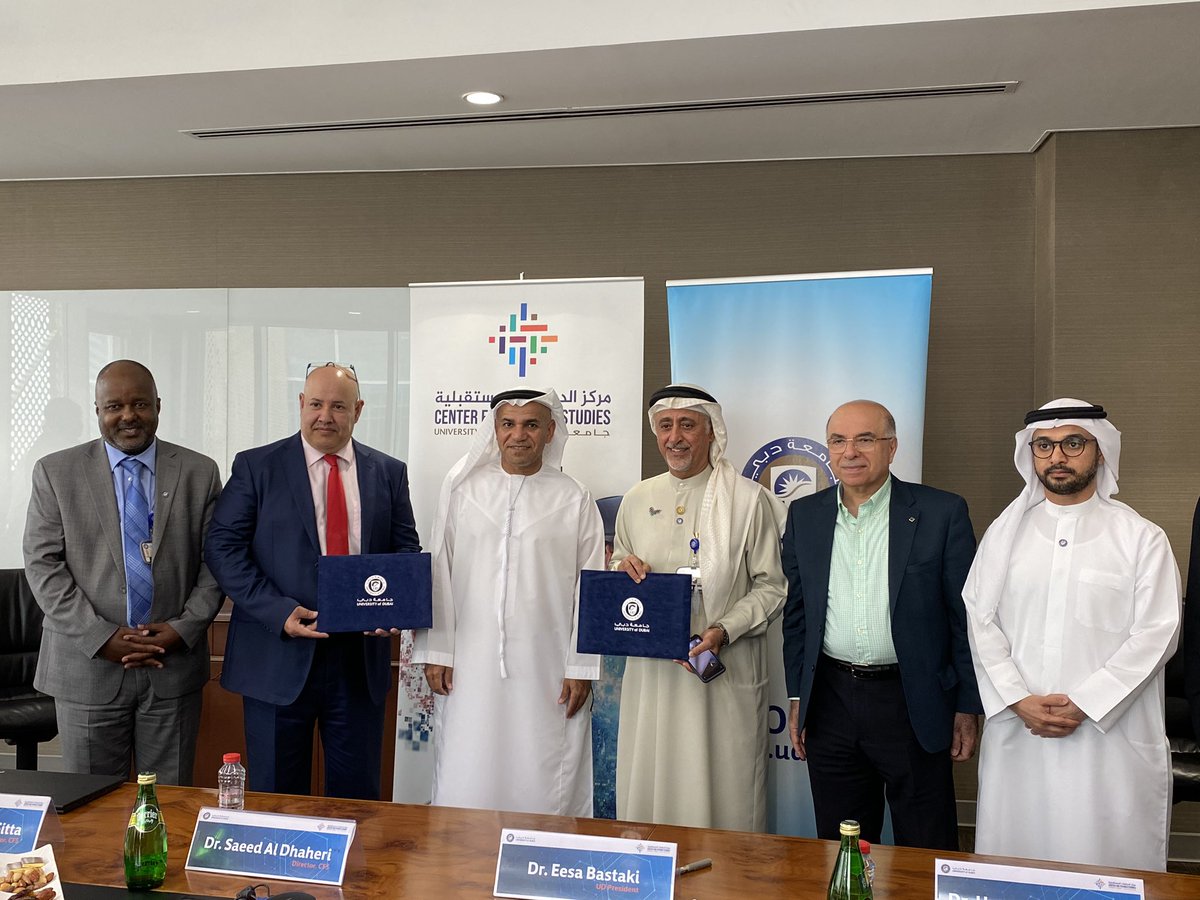 DDSaeed's tweet photo. We launched today with @ebastaki from @uniofdubai the Center for Futures Studies to provide workshops, training, professional diploma, special reports and consulting service in #future_foresight that will be provided by well-known #futurists . For details https://t.co/51KOXgTcL3 https://t.co/FEwNHALd9x