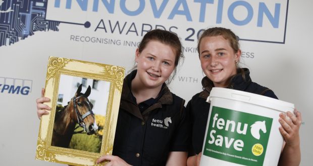 Annie & Kate Madden. These Meath sisters grew up around horses! Won a  @BTYSTE Award at age 13 & 14 for discovering natural solutions to soothe horses' tummies! Their company,  @fenuhealth produces supplements for horses & racing camels! Employs 8 people & sells into 15 countries!
