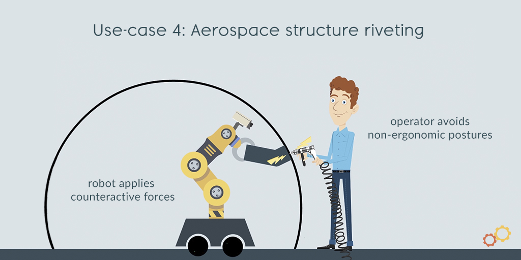 collaborate_eu's tweet photo. The #CoLLaboratE project will introduce a new approach to collaborative riveting. The #cobot will work together with the operator by applying counteractive forces  so that the human will avoid non-ergonomic positions. Further information on the use cases will follow soon 🤖 https://t.co/VbD3a5h2Fk