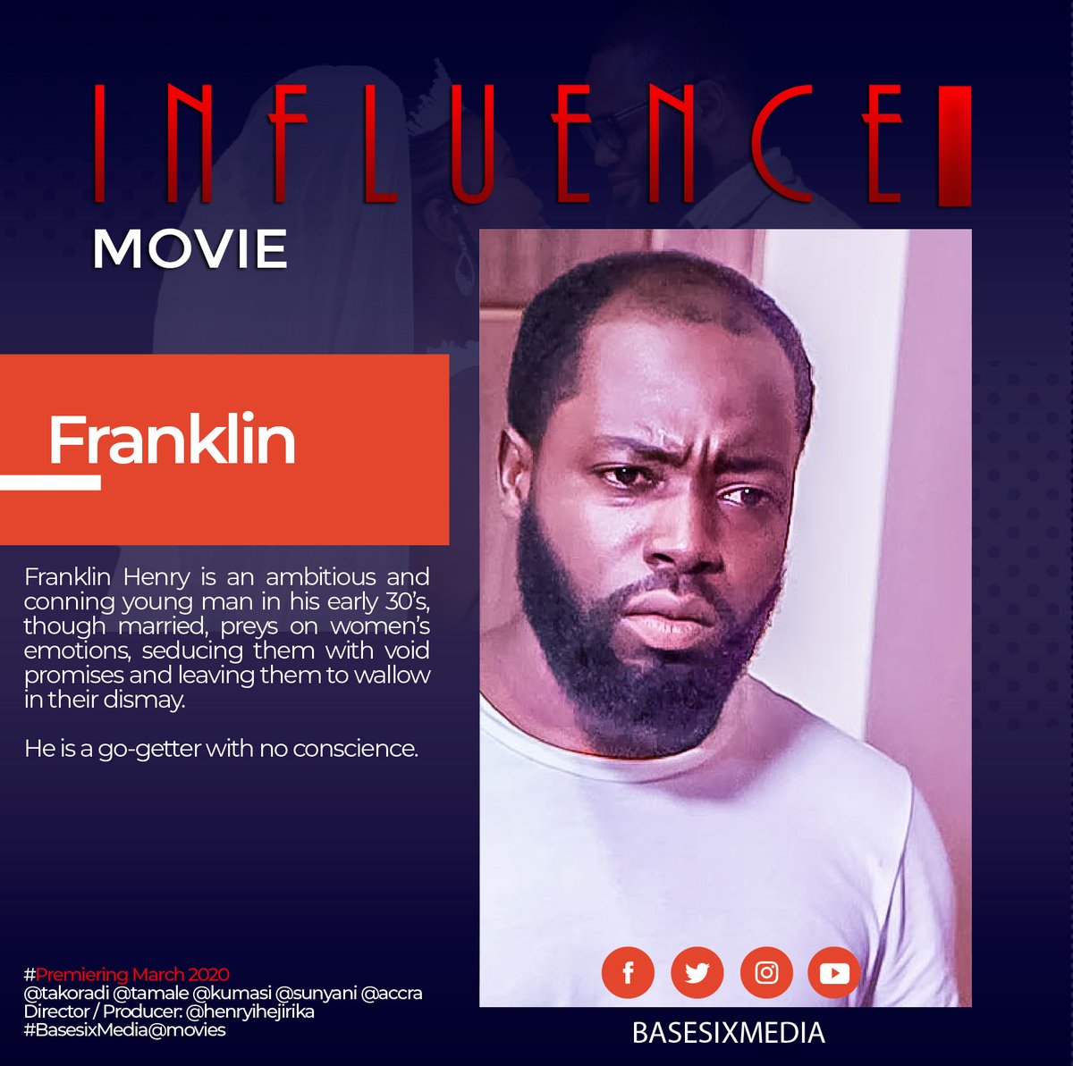 BasesixMedia's tweet photo. 5 days to go.
Premiering Of Influence Movie on 1st March,2020 at Breakthrough Dome Tarkoradi,Time 4:https://t.co/s8fjz8iOSP Premiering|Kumasi|Tamale| Sunyani|Accra.Follow us on our social media platforms|#basesix Media|For more details| Call:0505398935#INFLUENCEMOVIE #PREMIERING https://t.co/hQ3h9cuav6