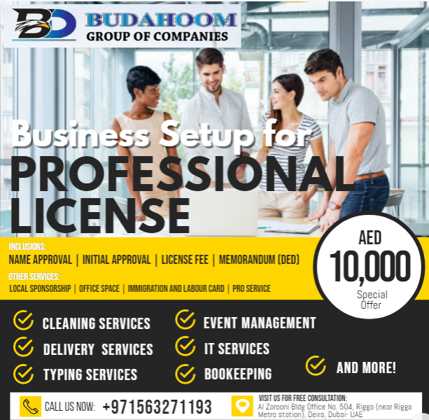 DBudahoom's tweet photo. START YOUR OWN BUSINESS IN DUBAI NOW!

GET PROFESSIONAL BUSINESS LICENSE @ 10,000 AED ONLY!

Lowest Charges Guaranteed | Free Consultation

Contact/Whatsapp us:+971563271193
Email: consult.budahoomgroup@gmail.com

#businesssetup #dubai #documentsclearing #business #BusinessOwners https://t.co/oyD6jzX6Gz