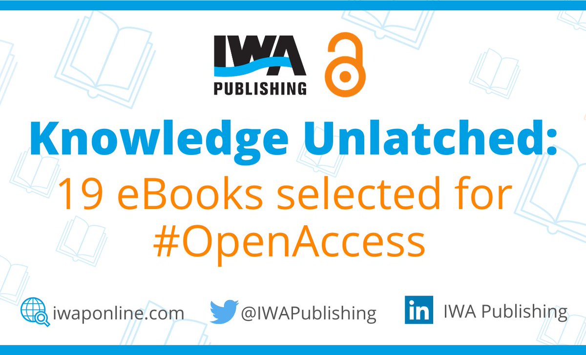 IWAPublishing (@iwapublishing) on Twitter photo We are very excited to announce that 19 of our eBooks have been selected for #OpenAccess by <a href="/KUnlatched/">Knowledge Unlatched</a> 🎉🔓
Browse the full list of titles here: iwap.online/KU2020
They are now available for FREE download!
#KnowledgeUnlatched #OpenAccess #eBooks
<a href="/IWAP_OA/">IWA Publishing OA</a>
<a href="/IWAHQ/">International Water Association</a> We are very excited to announce that 19 of our eBooks have been selected for #OpenAccess by <a href="/KUnlatched/">Knowledge Unlatched</a> 🎉🔓
Browse the full list of titles here: iwap.online/KU2020
They are now available for FREE download!
#KnowledgeUnlatched #OpenAccess #eBooks
<a href="/IWAP_OA/">IWA Publishing OA</a>
<a href="/IWAHQ/">International Water Association</a>