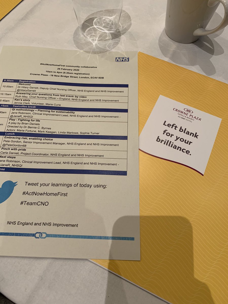 Debbietring's tweet photo. Excited to be representing @mariecurieuk today and hearing one of our amazing volunteers speak about her own personal experience of #community care #ActNowHomeFirst @NHSEngland @JaneR_NHSQI https://t.co/KXJ9wxZ6Tw