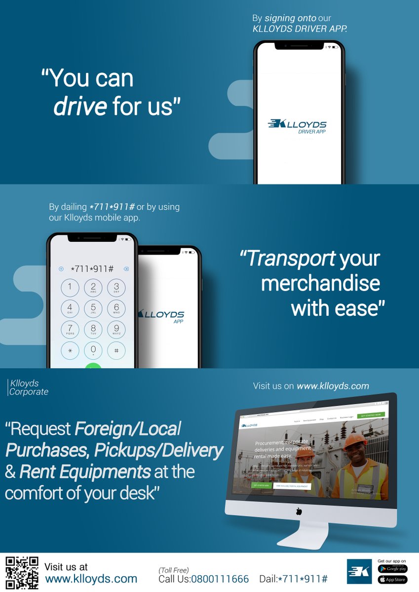 Klloyds_App's tweet photo. Download the Klloyds app to request pick-ups/deliveries to your customers.
Available on AppStore and Playstore.
Easy and convenient to use.
Enjoy the #klloyds_experience
#klloyds
#Logistics 
#Innovation https://t.co/Gif9t3gEcm