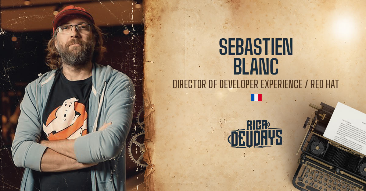 We're happy to introduce you to Sebastien Blanc (<a href="/sebi2706/">Sébastien Blanc 🇪🇺 🥑</a>), <a href="/RedHat/">Red Hat</a>’s Director of Developer Experience! During his talk on RigaDevDays 2020, you'll hear Sebastian's point of view, vision and (trollish) opinions on passion-driven development. 
2020.rigadevdays.lv/speaker/sebast…