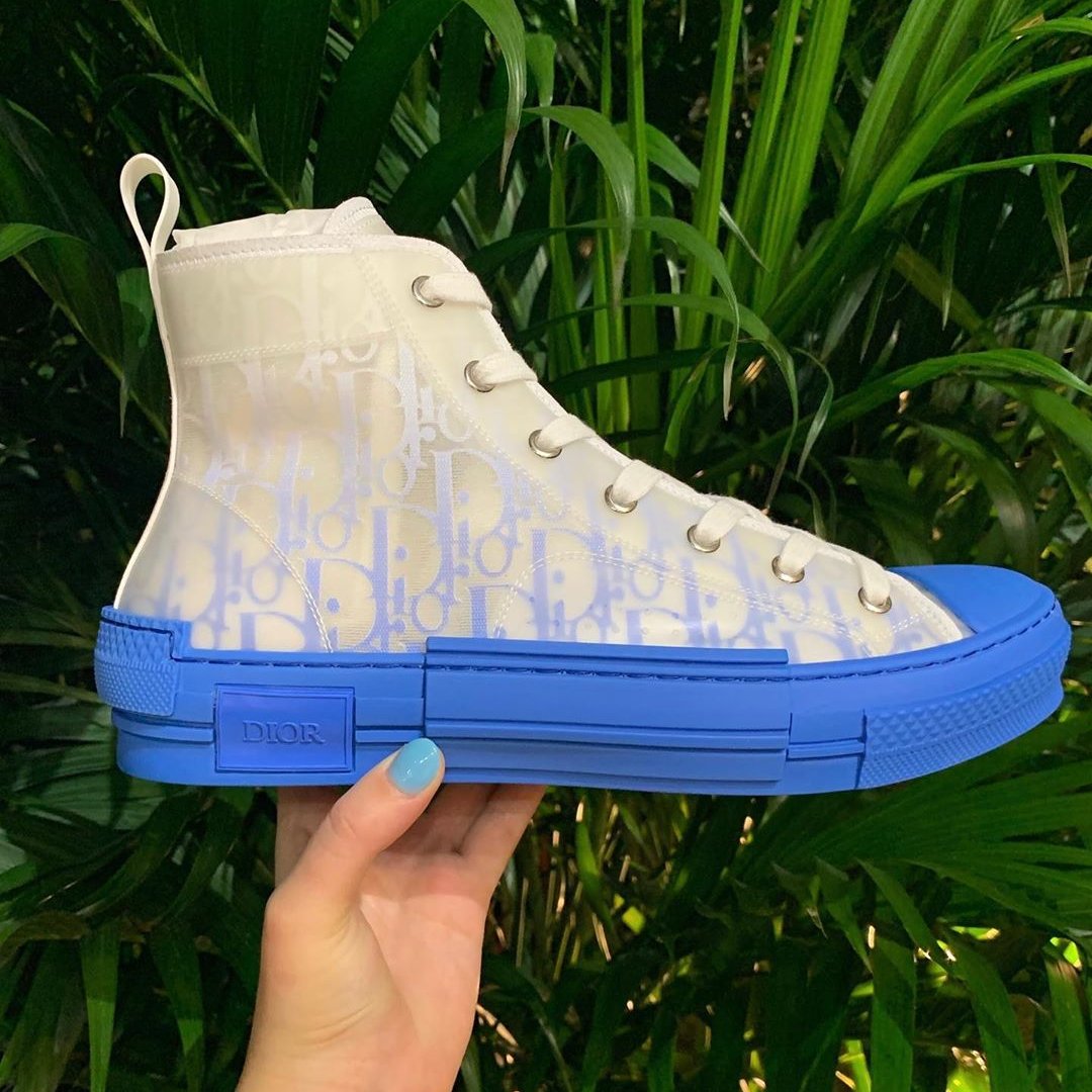 Sneaker B23 haute Toile Dior Oblique bleu | DIOR