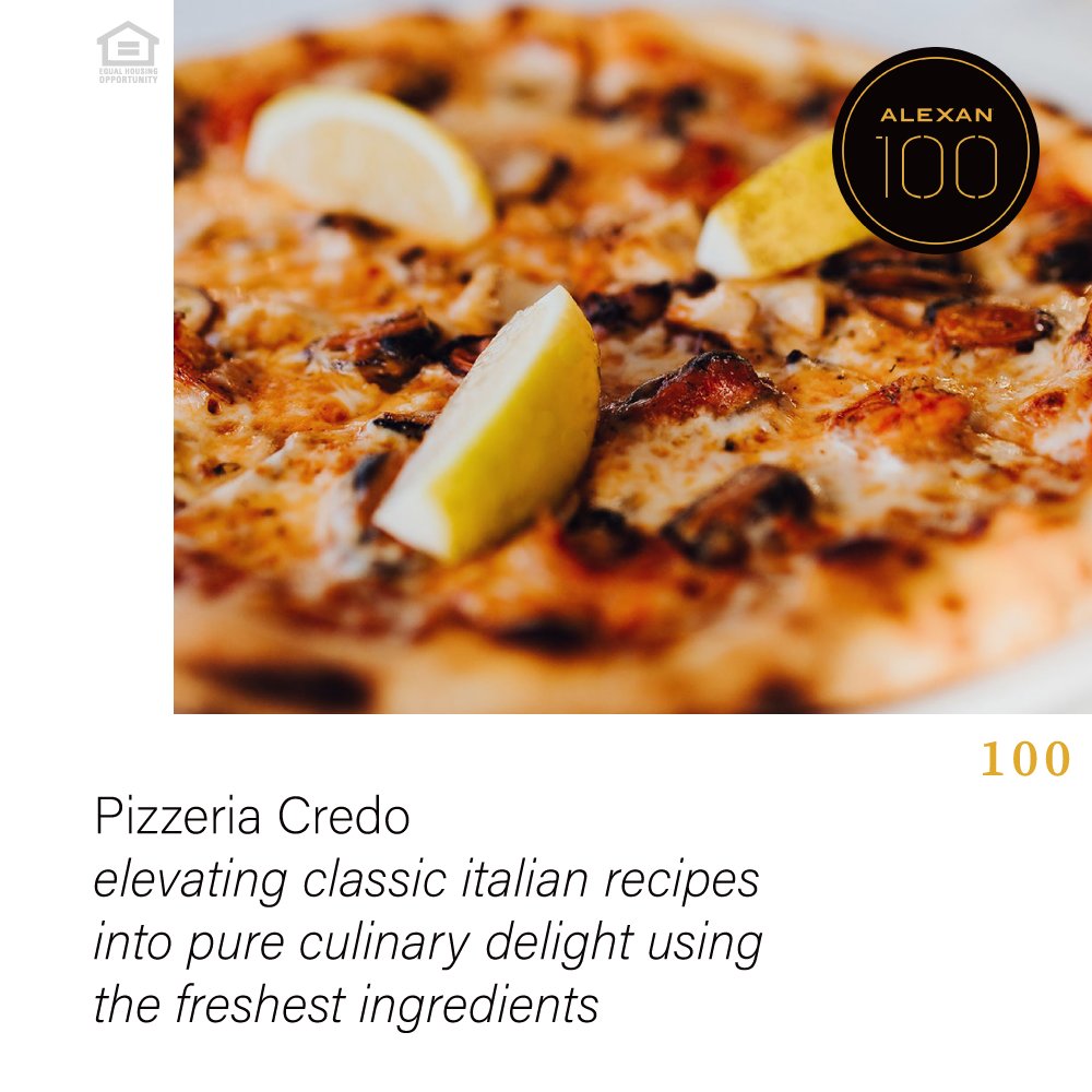 Grab a slice of stupendous #pizza flavor here at #Alexan100 . Stop by our #Seattleluxuryapartments and #PizzeriaCredo for your next #Italiancraving . buff.ly/3a0L8K0 #blog
