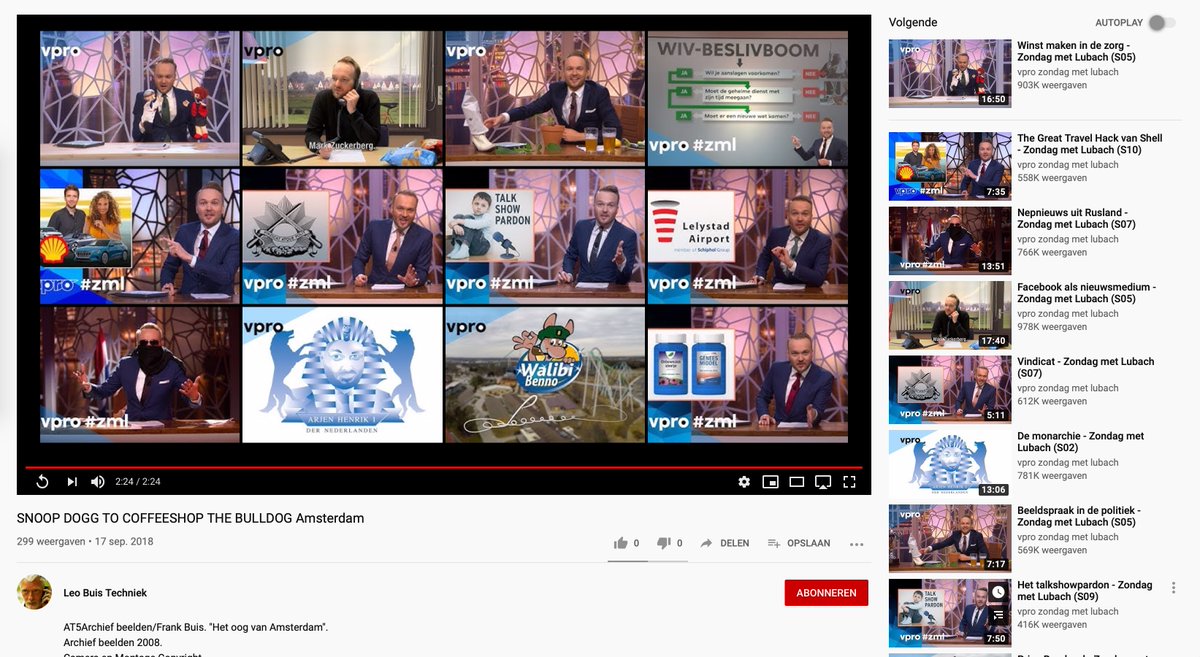 RaminBahari's tweet photo. Ik kijk dus af en toe @zondagmetlubach op youtube. Fijn dat het algoritme me wat nieuwe kijktips geeft. - de bubbel van @arjenlubach https://t.co/K639oQS6YM