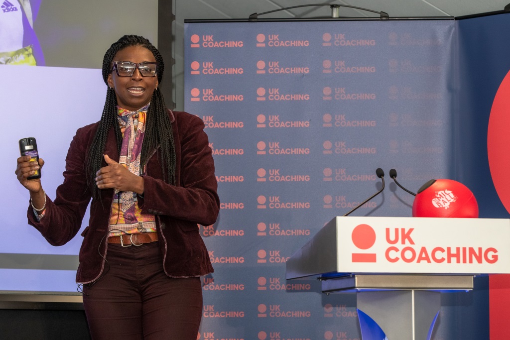 _UKCoaching's tweet photo. Great coach-athlete relationship insight from 4x Olympian Donna Fraser @DonnaLegz as she pays tribute in the opening conference keynote to the power of inspirational coaches – and the impact her own coach, Ayo Falola, had on her career and her wider life: 

#MaximisingPotential https://t.co/kVd9PHAfjm