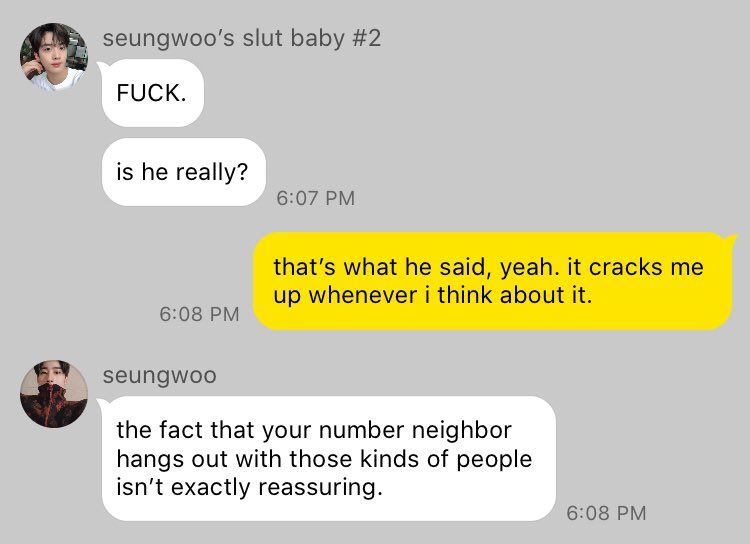 ➳ seungwoo doesn’t find it reassuring.