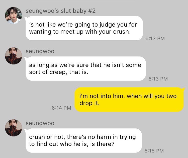 ➳ seungwoo doesn’t see any harm in asking.