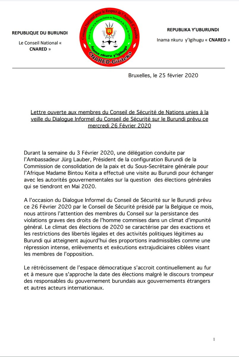 CNARED Burundi tweet media