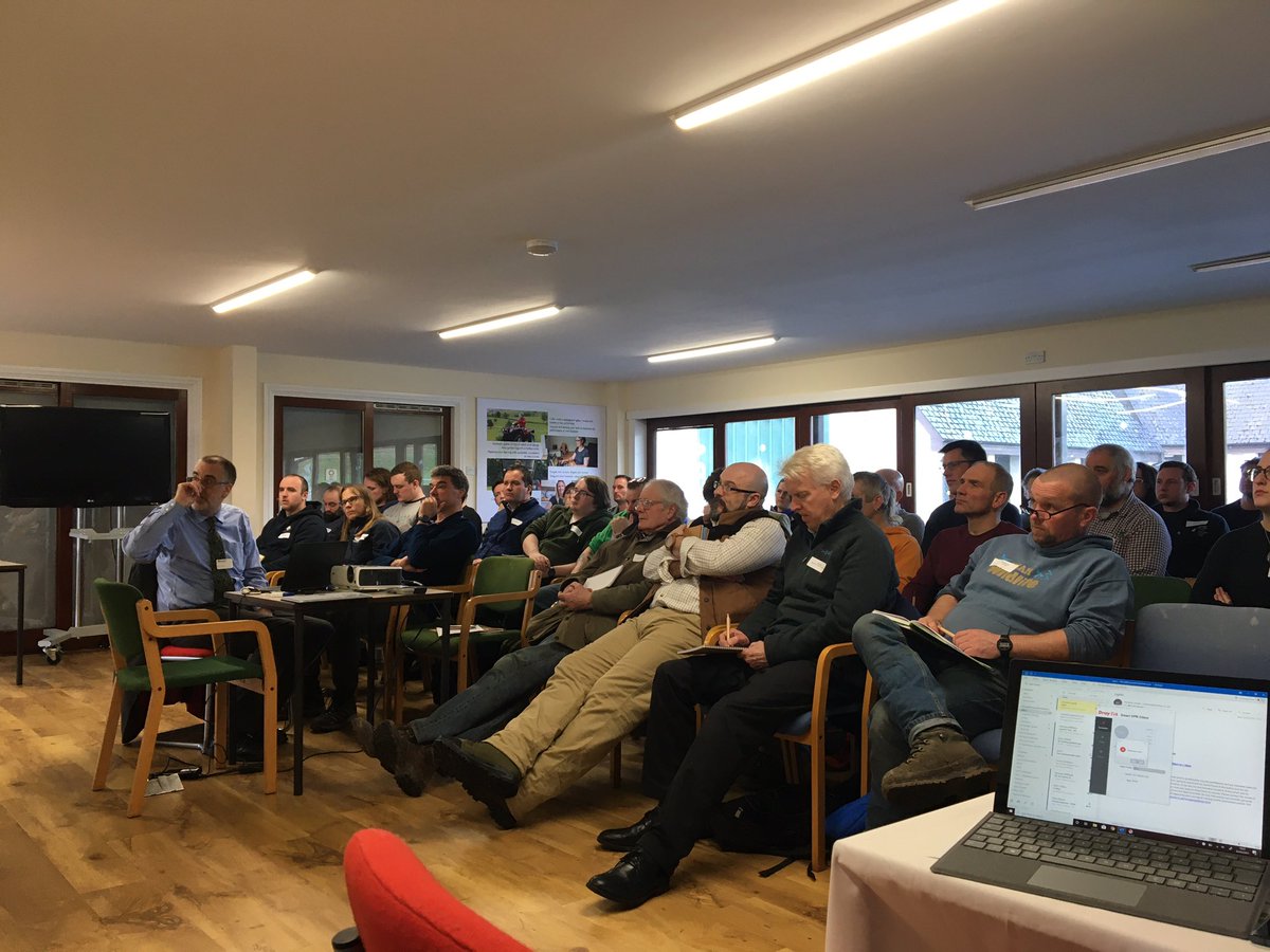 “Trust in Ash - discuss?” @DomForestry presenting <a href="/TheICF/">Institute of Chartered Foresters</a> Ash Dieback knowledge transfer event in Wales.