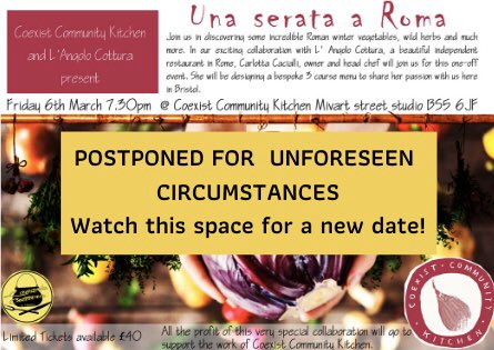 Unfortunately we have to postponed our beautiful Italian banquet to a new date.
Watch this space and stay tuned for new date!!