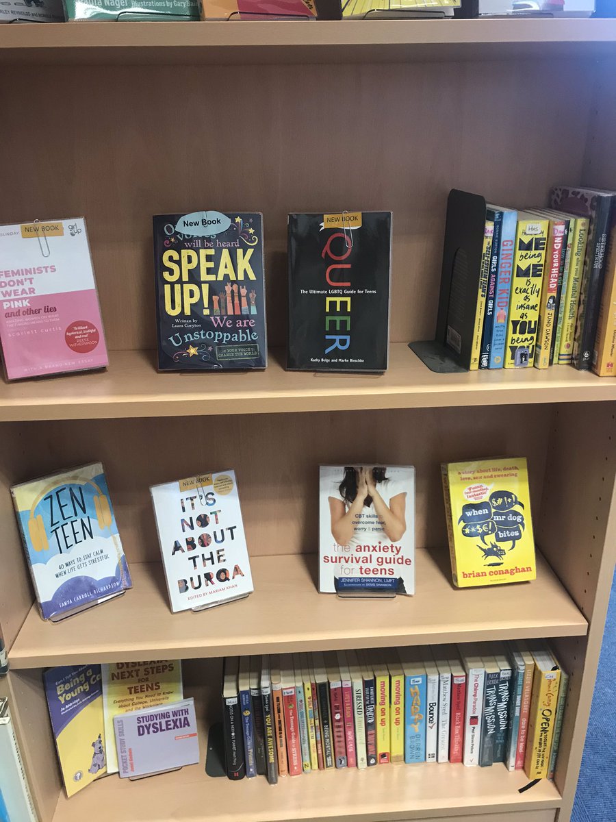 LibraryUpper's tweet image. We have some super books in our Student Wellbeing section. Come take a look 🤓