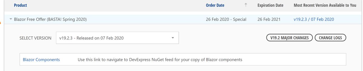 Ergänzend zu meinem Blazor-Vortrag auf der 
<a href="/bastacon/">BASTA!</a>: Die Firma DevExpress (<a href="/DevExpress/">DevExpress</a>) bietet den BASTA!-Teilnehmern eine kostenfreie Lizenz ihrer Blazor-Komponenten: devexpress.com/Basta2020/