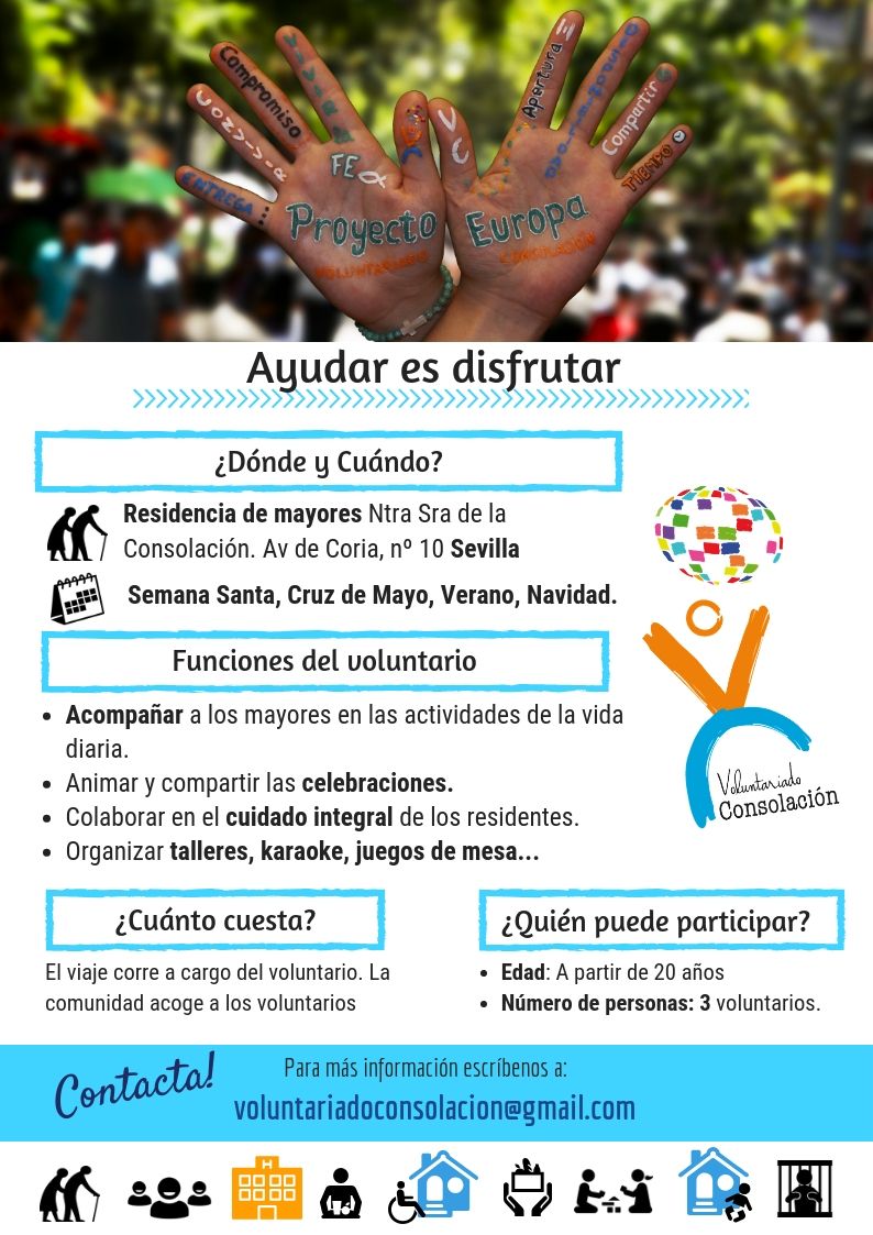 _V_Consolacion's tweet photo. Aquí os presentamos otra actividad de PROYECTO EUROPA 👐🏼 esta vez en..... SEVILLA 💃🏼!
Aquí, las hermanas tienen una residencia geriátrica 👵🏼👴🏼 donde se puede colaborar en periodos vacacionales de todo el año.
Puedes ver las fotos 📸 de otros voluntarios aquí 😉 https://t.co/osUvZwm0p0