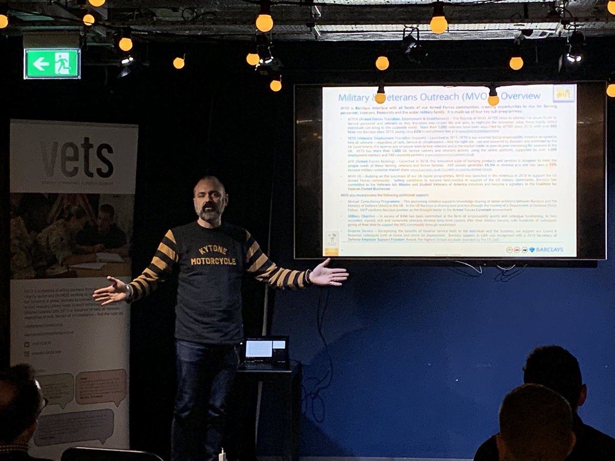 VETSUKAF's tweet photo. #VETSTech launch in #Leeds at the very funky @Eagle_Lab_Leeds. Service Leavers and Veterans gaining an insight into starting your own business. #startup https://t.co/lEMN0mmziB