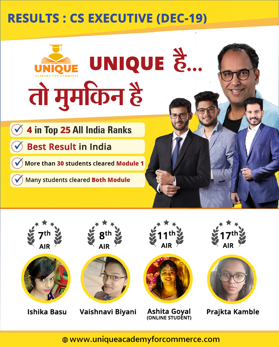 UniqueAcademy8's tweet photo. #Unique है तो सब मुमकिन है..!!
Join us now to be the next AIR..!!
Visit: https://t.co/q2Jf6lFrox
#congratulations #csexecutive #csexecutiveresults #bestacademyforcs #toppers #result2019 #december2019 #csexcutive2019 #airs #csresults #csexcutivedec2019results #CelebrationOfLife https://t.co/THqZ2lZC9k