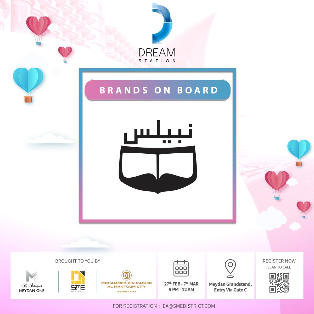 SMEDistrict's tweet photo. Excited to have "Nabil Sajwani Abaya" on-board with us as Fashion Brand for DREAMSTATION2020, The Biggest Entrepreneurship Festival in UAE 🙌 Happening in Dubai at Meydan Grand Stand on 27th Feb till 7th March.

Brought to you by: @SMEDistrict, Meydan One &amp; District One https://t.co/SMSqy04VXx