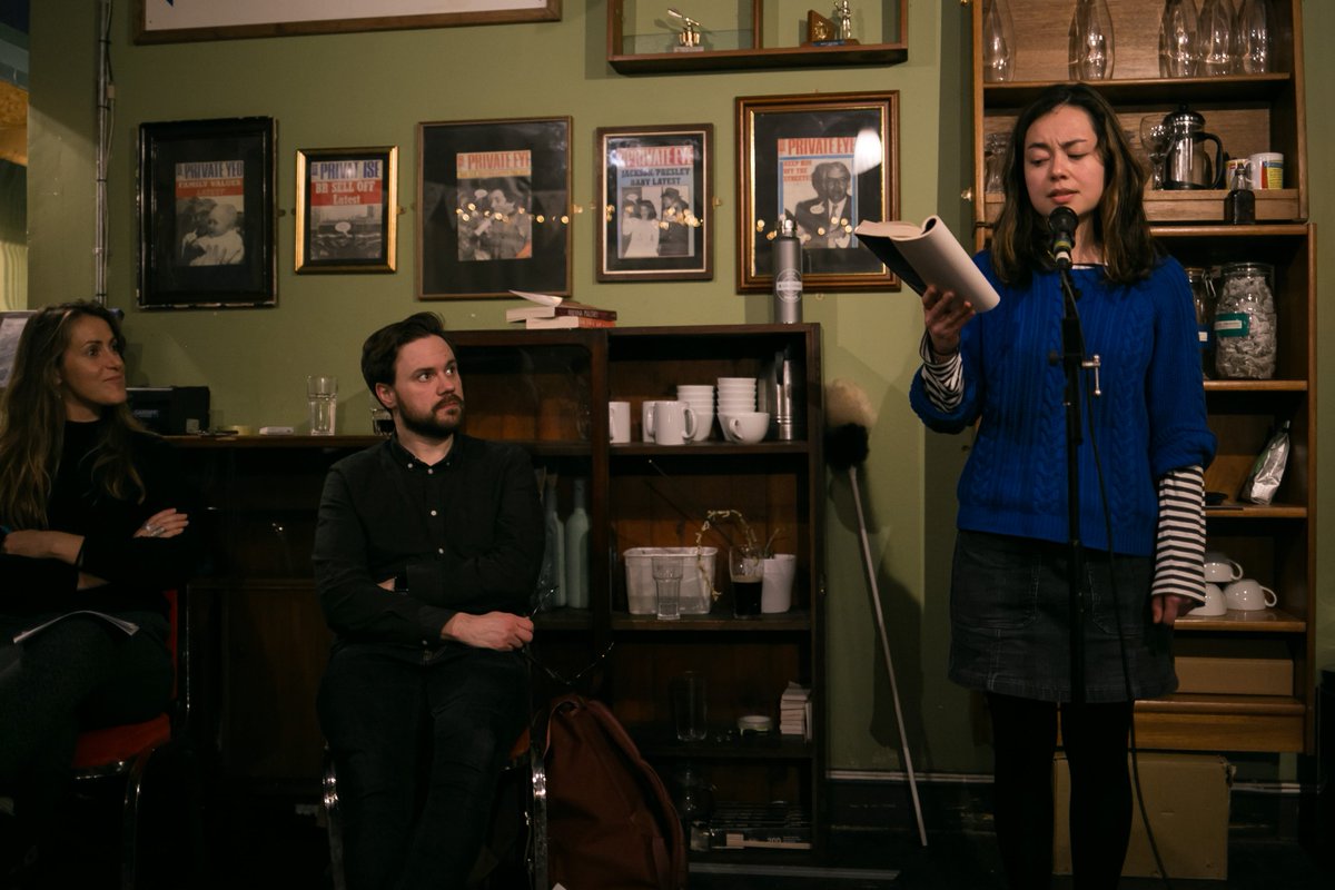 A lovely snap of @NaomiIshiguro, author of magical short story collection, Escape Routes, reading from her debut <a href="/riffraff_ldn/">the-riffraff</a> in February. Our next event is on May 14th. Check out the line-up and grab your ticket here>> bit.ly/2wbF2YD
#amwriting #writingcommunity