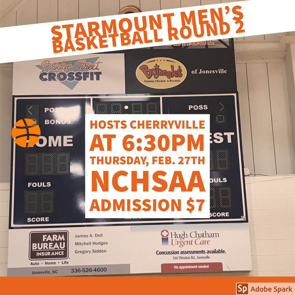 ScottJo00379563's tweet photo. Please come support our men’s basketball team as we host Cherryville in the 2nd round of the NCHSAA playoffs. Admission $7 Game Time 6:30 ⁦@YadkinElkSports⁩ ⁦@WIFMSports⁩ ⁦@PatrickFerlise⁩ ⁦@NCHSAA⁩ https://t.co/N9sCxFggai