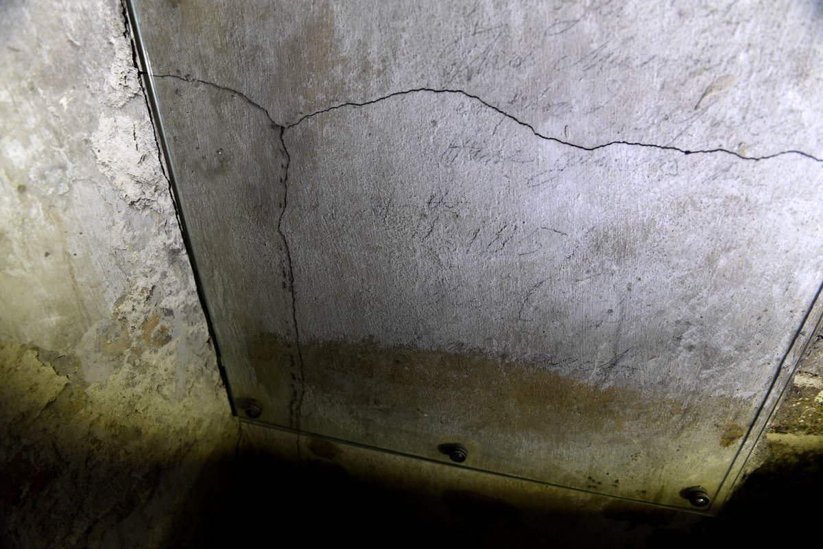 Masons and bricklayers blocked it up in the 1850s, leaving their names in graffiti on the walls. Our researchers were able to trace them in the 1851 census returns.