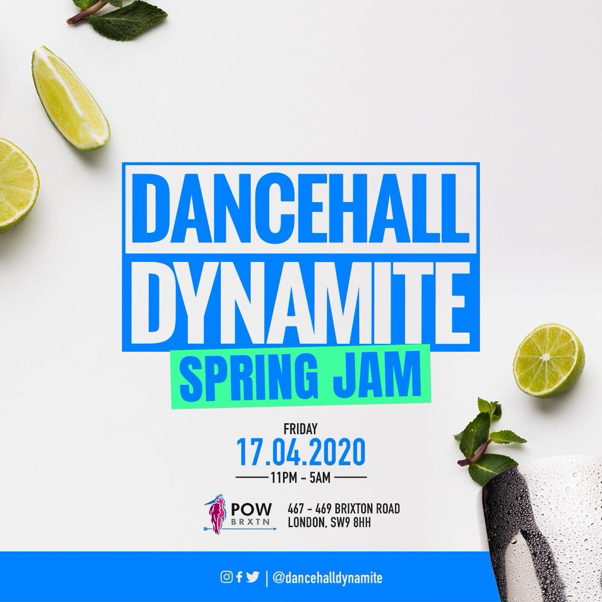 #DANCEHALLDYNAMITE
@dancehalldynamite
.
London's Mega Dancehall Party is back for Spring Jam. 

April Babies Are Free!!

Last admission 2am | 18+ | No ID, NO Entry. 
.
📆 : 17.04.20
📌 : POW, Brixton
🕚 : 11PM - 5AM
🎟 : allthetickets.net 
.
#dancehall #music #london