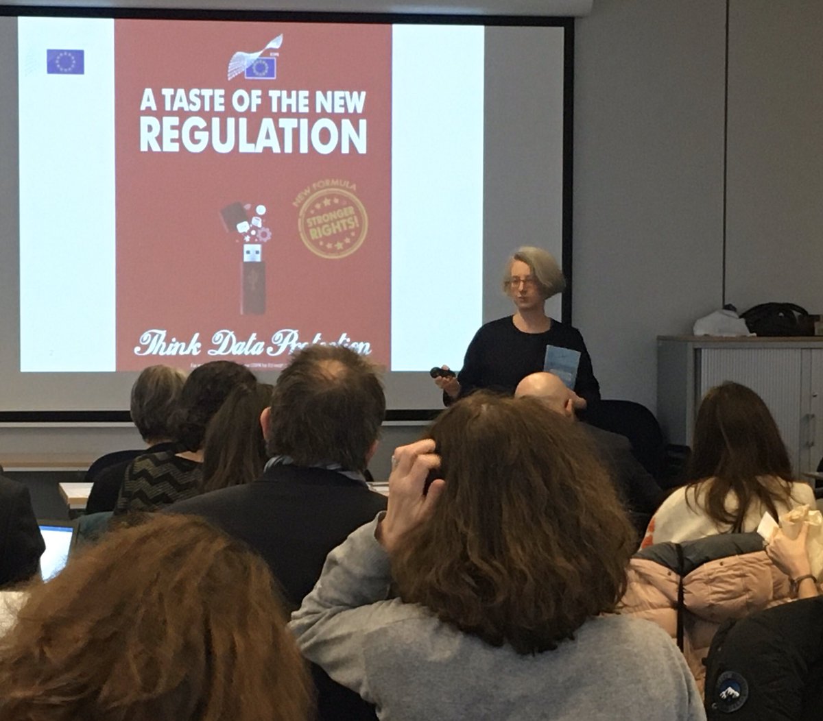 EU_EDPS's tweet image. Our head of inspections Ute Kallenberger addresses colleagues from EU institutions @EUSA on #dataprotection good practices when organising public events #accountability #dataminimisation #privacystatement #Reg20181725 - A taste of a new Regulation