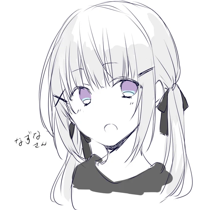 酔っ払いが配信でよその子お借りして自分の絵柄で描いたやつ3 