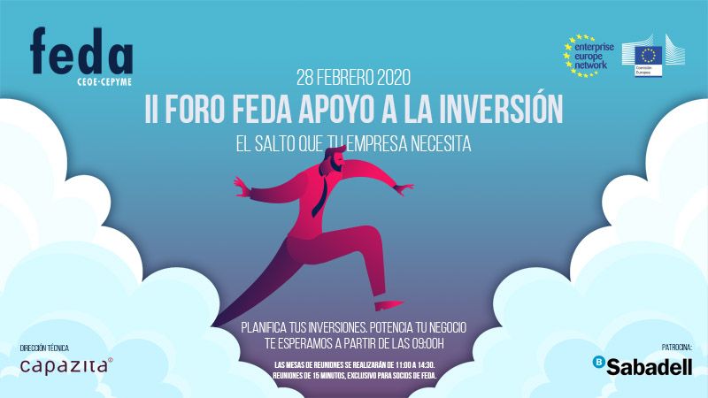 EmpresariosFEDA's tweet photo. Empresas @ElConchel y @solar_ws, socias de #FEDA, expondrán su experiencia aplicada a retos comunes de las empresas en materia de financiación e inversión durante el II #FEDAForoInversión. Colabora @BancoSabadell. ¡Apúntate! https://t.co/pxEcqDpxWA
#FEDAInversión #FEDAInnovación https://t.co/aonfF1FL2t