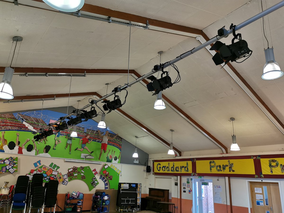 GoddardPark's tweet photo. We have some fantastic new Stage Lighting in our Performance Hall! Many thanks to #terrelec who carried out the work over half-term! https://t.co/5g8B2NlMHm