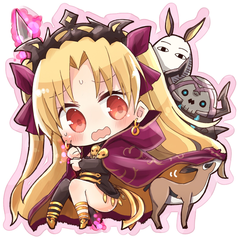 エレシュキガル(Fate) ,メジェド ,ニトクリス(Fate) 「エレちゃん復刻なので触媒に定評があるエレちゃん絵も復刻(*'▽')つ #FGO 」|塩葛餅のイラスト