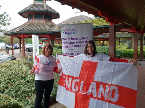 Join us for our St George's Day Walk at <a href="/birmingham_bp/">Birmingham Business Park</a> on 23 April! Entry is £5, and you will receive a flag, water, a certificate, and FREE pizza, burger or hot dog (while stocks last). Read more at: ageuk.org.uk/solihull/st-ge… Event kindly sponsored by @CSLTheSolution #Solihull