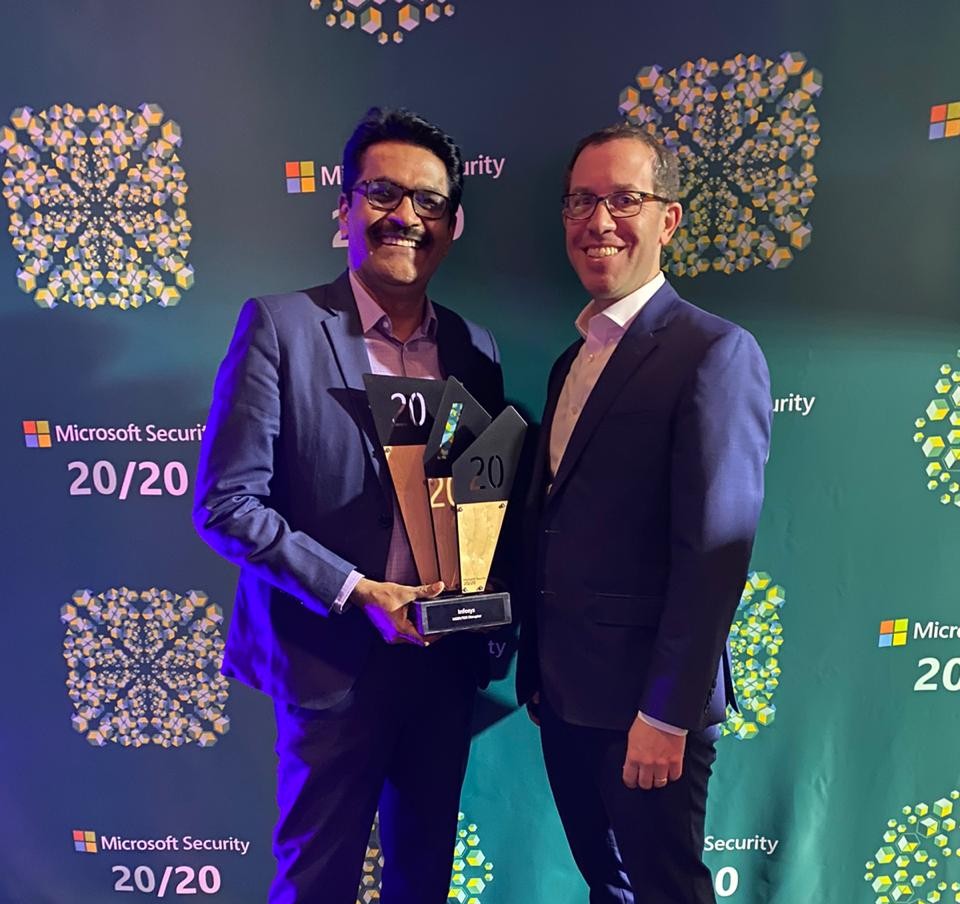 Infosys's tweet photo. Infosys #Cybersecurity is recognized with the MSSP/TDR Disruptor award at #MicrosoftSecurity2020 for developing and delivering exceptional Microsoft-based solutions and services. https://t.co/3Czuv3ayiL