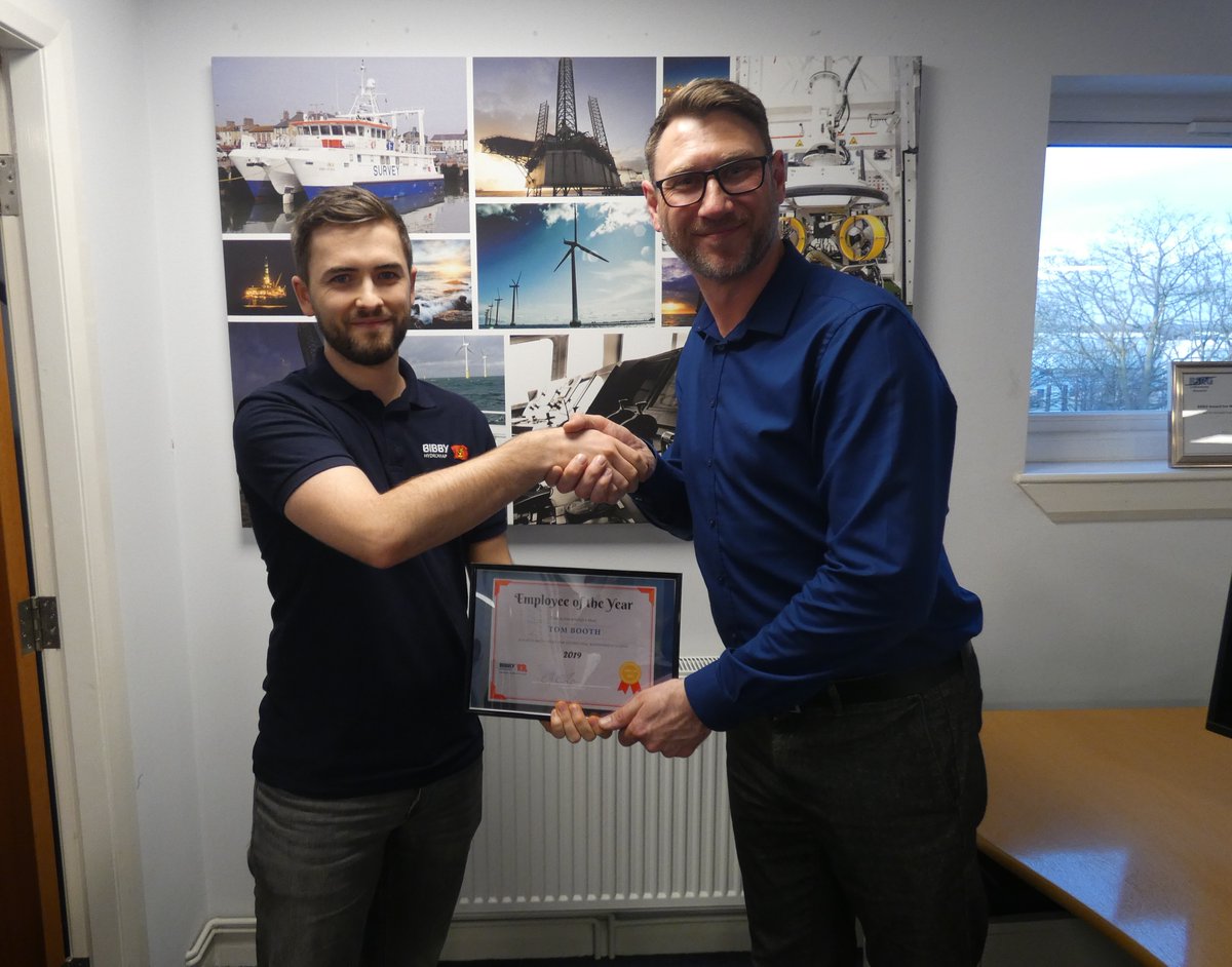 Well done to Tom Booth on winning Employee of the Year! It was a hard choice for Ops Director Mick Slater &amp; CEO Gary Collins to make, as we have such excellent staff.Tom has consistently been nominated for employee of the quarter by colleagues and has a strong focus on #teamwork