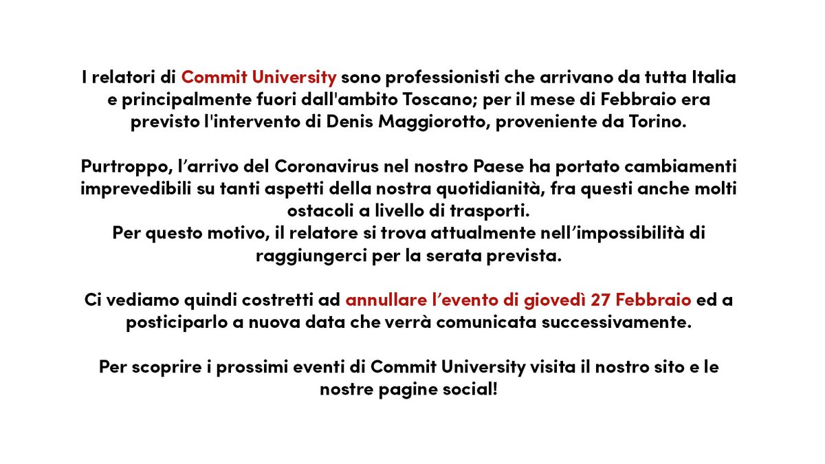 CommitSoftware's tweet image. Annullamento workshop Commit University: #Ansible
.
.
.
#commitsoftware #CommitUniversity