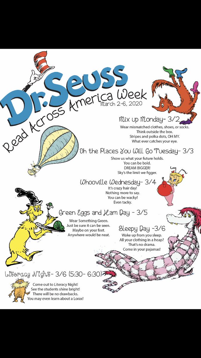 Anyone else super excited for #ReadAcrossAmerica week? Though remembering the days can be a hassle, easy way to plan the week cut out and place on outfit/items for the day with these tags! <a href="/HcesG/">HCES Gators</a> <a href="/OnslowSchools/">Onslow County Schools</a> #DrSeuss