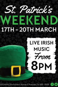 St.Partick's Day is coming up and we can help with any banners, posters flyers or anything else you needed printing for the big day.

Visit print2pubs.com for all our designs.