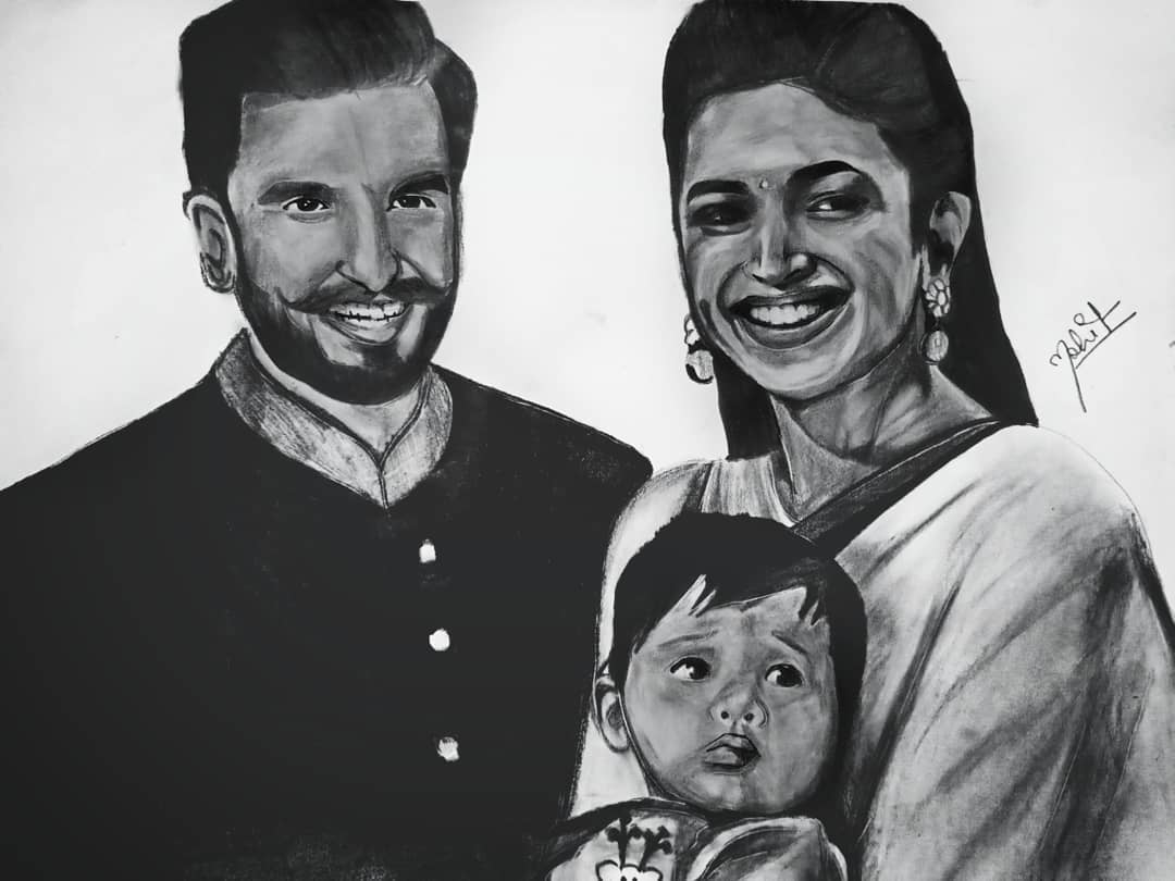 RFanarts's tweet photo. Drawn by Mohit Saxena.
.
Family😍😘🥰 fully based on imagination
.
@deepikapadhukone @ranveerofficial
.
.
.
.
#fanart #deepveer #deepikapadukone https://t.co/KMQsY1mt2f