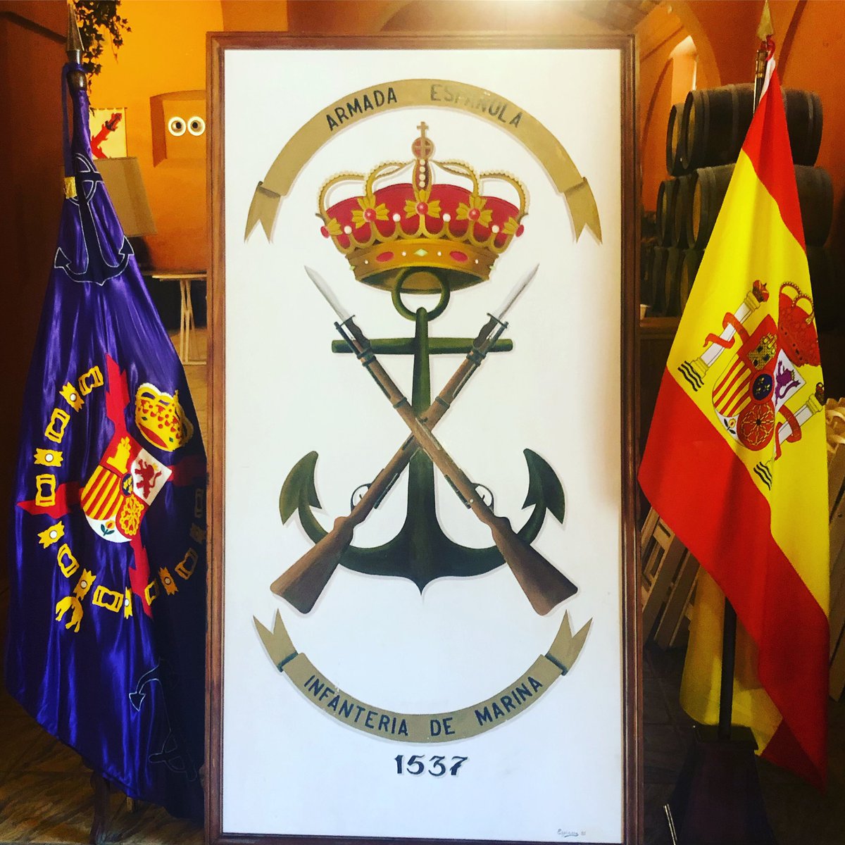 Todo un orgullo acoger  en <a href="/bodegasvelez/">Bodegas Vélez</a> la Cena de Gala del Tercio de Armada (TEAR) de San Fernado y a sus Infantes de Marina.  #SanFernando #armadaespañola #infanteriademarina #infantesdemarina #vinosdechiclana #alsurdelsur #destinochiclana #bodegasvelez
