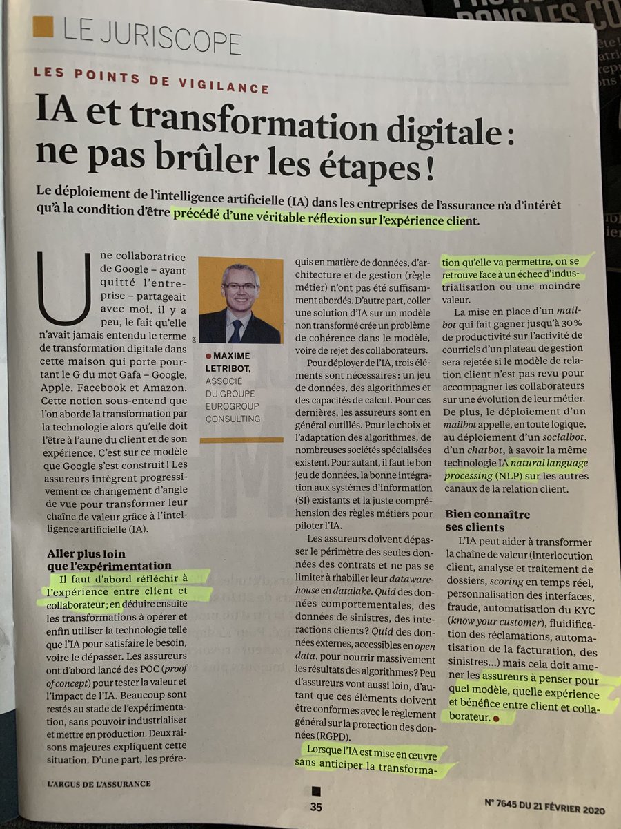 Transformer l’expérience utilisateur en agence bonifierait forcément l’expérience client. #TransfoNum <a href="/axa/">AXA</a>