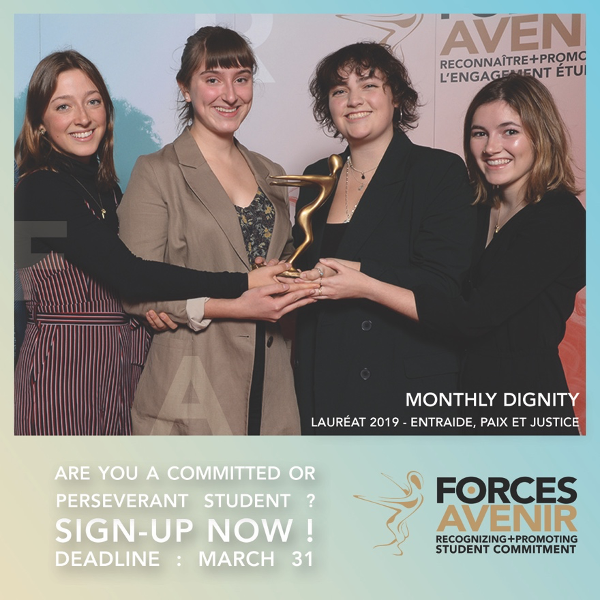 mcgillu's tweet photo. #ForcesAvenir is back for a 22nd edition. Are you ready? Let your commitment and perseverance shine, and represent your university. Registrations open until March 31st, 2020. $114,000 in scholarships. Details at https://t.co/dRCreqf0cL https://t.co/hk1INoQ95u