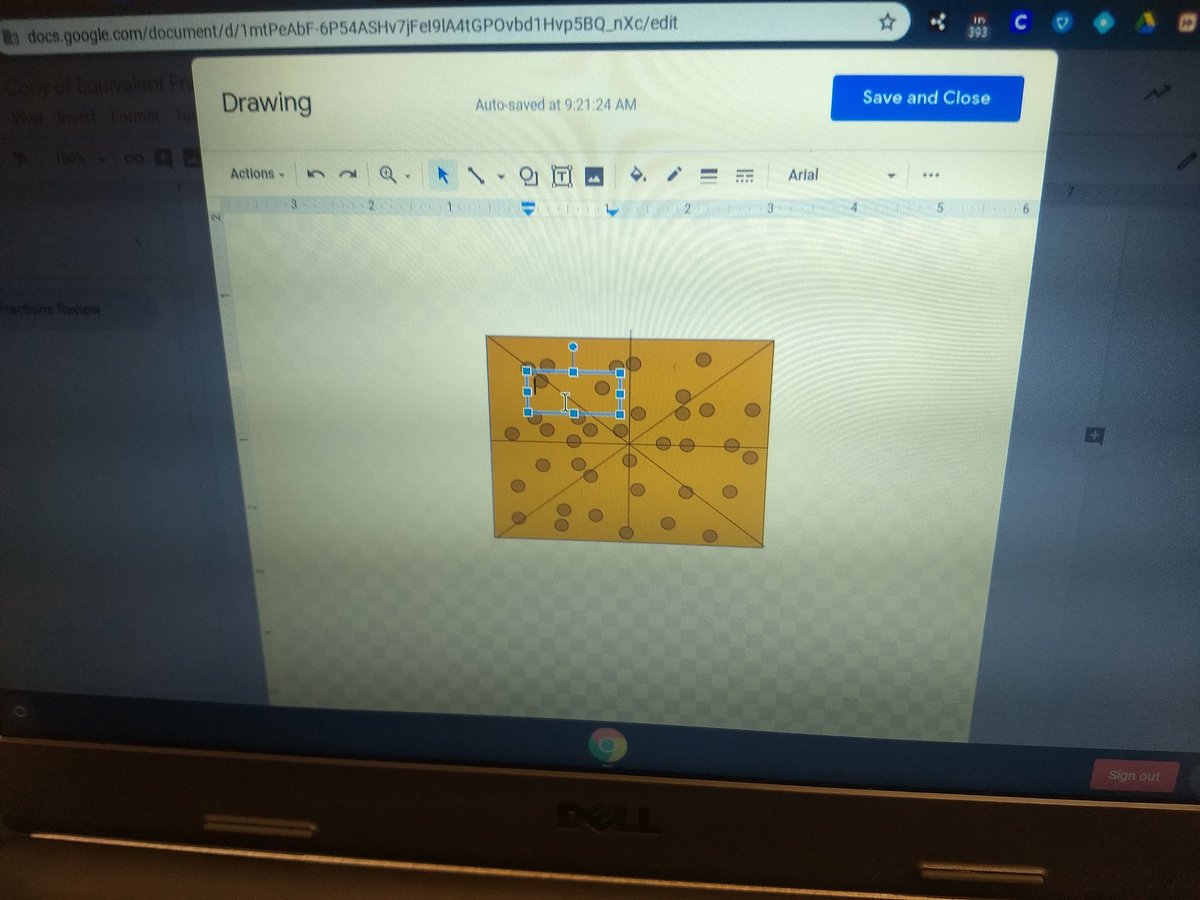 Students dividing brownies and pizza go create equivalent fractions in a hyperdoc.  <a href="/OakHillsCoyotes/">Oak Hills</a> #opshares
