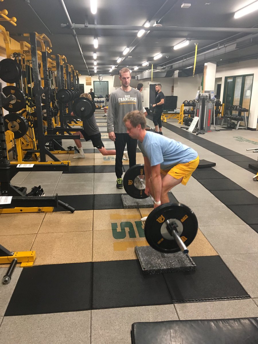 USFDonsAP's tweet image. Men’s tennis working hard this morning with strength and conditioning coach Brian Luchsinger