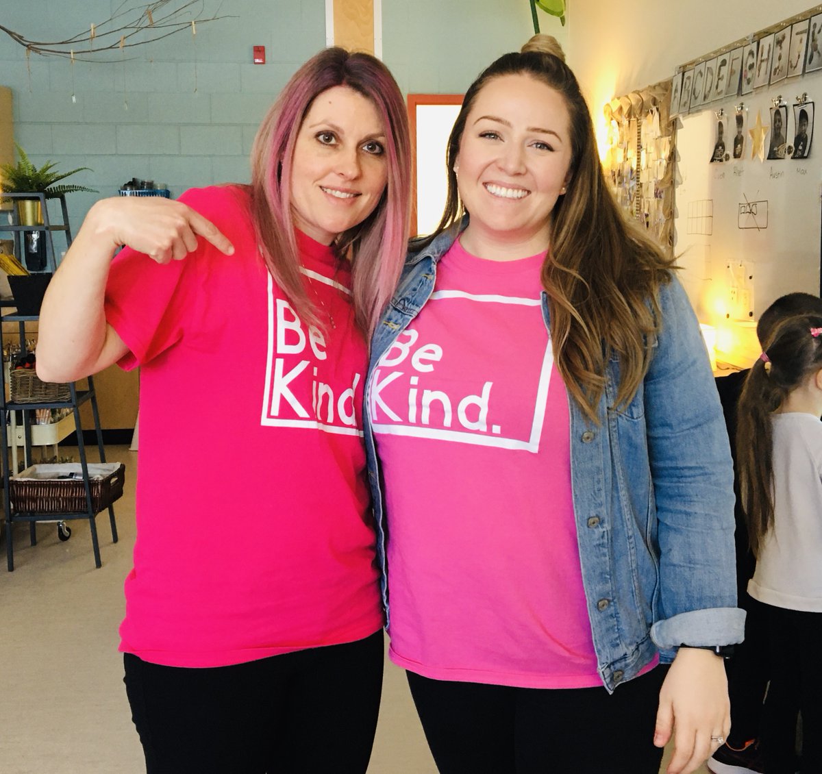 ABKinder2019's tweet photo. In a world where you can be anything...be kind 🥰
#Kindercares #PinkShirtDay https://t.co/ujFY7Uz9HK