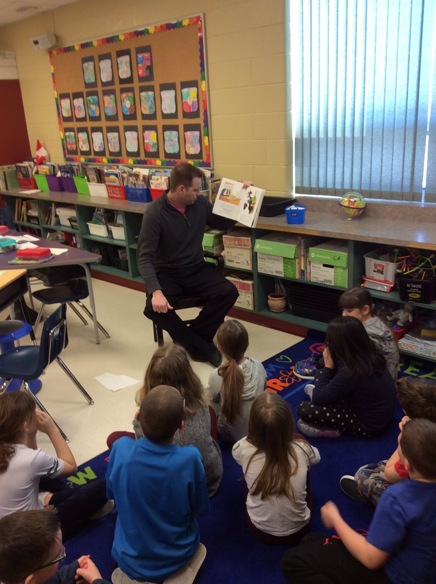 MrsCAntonio's tweet photo. Mr. Gilbart was our guest reader today! Thank you for sharing the story, “The Frog Principal” with us! We loved it! @WpgBeachSchool https://t.co/uSc9FwlJLP