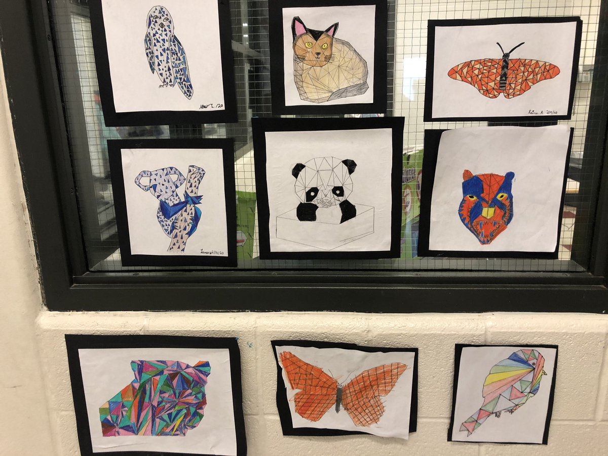 msclark_56's tweet photo. Our #polygonalart looks amazing! #2DGeometry #grade4math #geometryart #grade4 #polygons #lighttable https://t.co/YgK4Xp1hGo