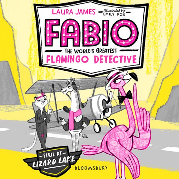 Fabio Flamingo illustrated by Emily Fox is back in his third adventure!

Laura James and Emily Fox have come up trumps with a 3rd brand new crime-fighting adventure, Fabio the Worlds Greatest Flamingo Detective; Peril at Lizard Lake published by Bloomsbury Publishing